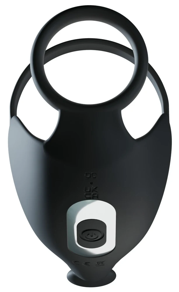 Rebel cockring met afstandsbediening en testikelvibrator