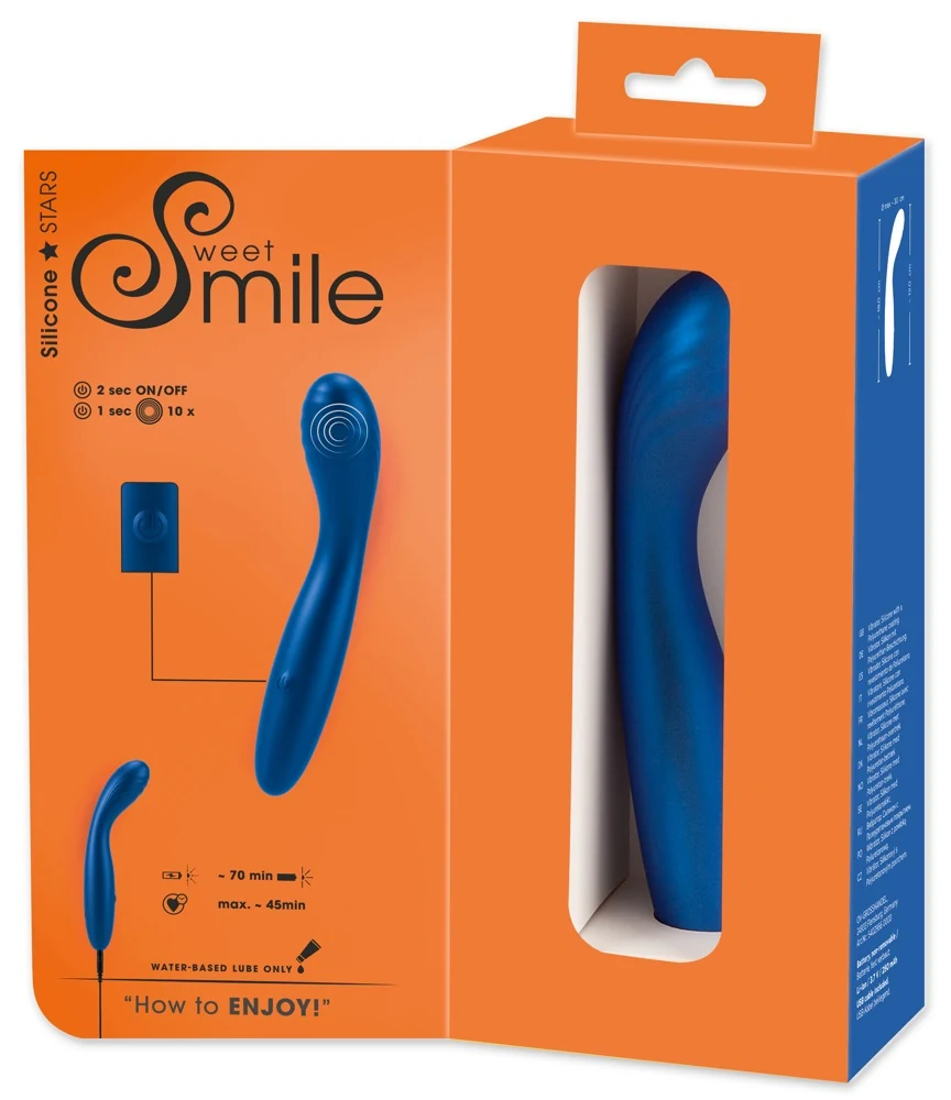 Sweet Smile flexibele G-spot vibrator metallic