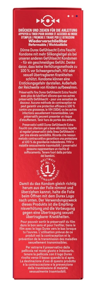 Durex Sensation Extra Moist condooms 10 stuks