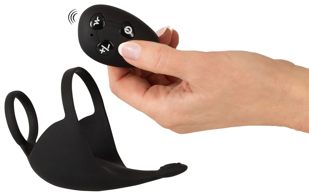 Rebel cockring met afstandsbediening en testikelvibrator