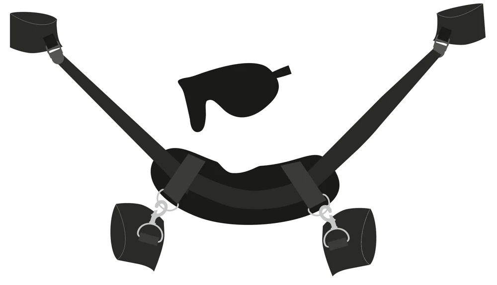 Bad Kitty full body bondage set met oogmasker