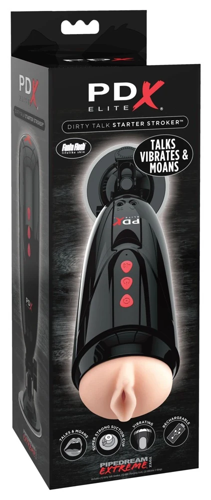 Wandbevestigbare masturbator met vibratie en geluid
