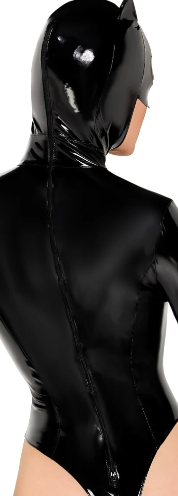 Black Level lak bodysuit met masker