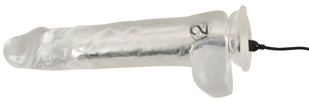 Transparante vibrator met zuignap en 10 vibratiestanden