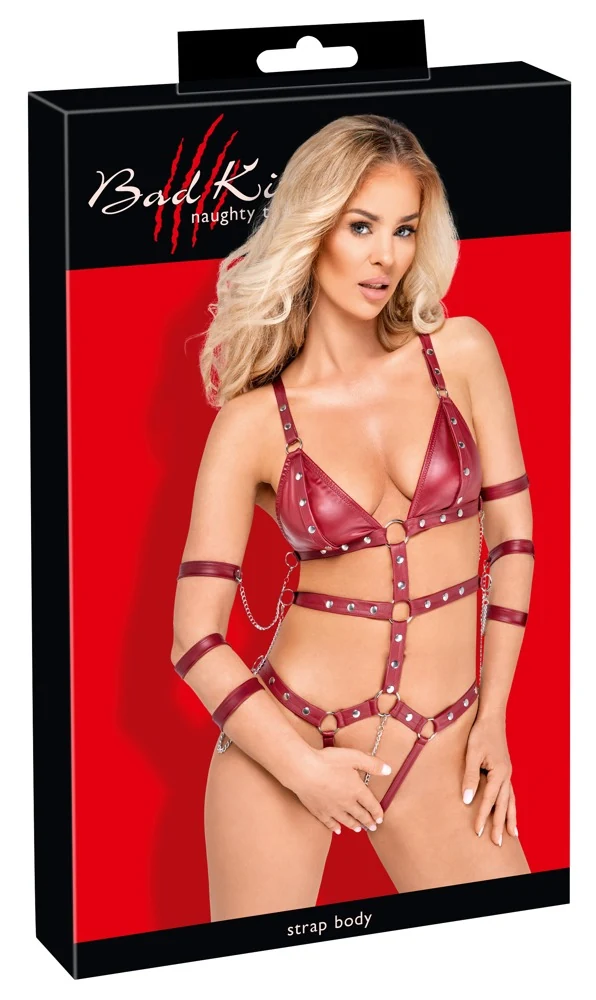 Bad Kitty Riemenbody rot S