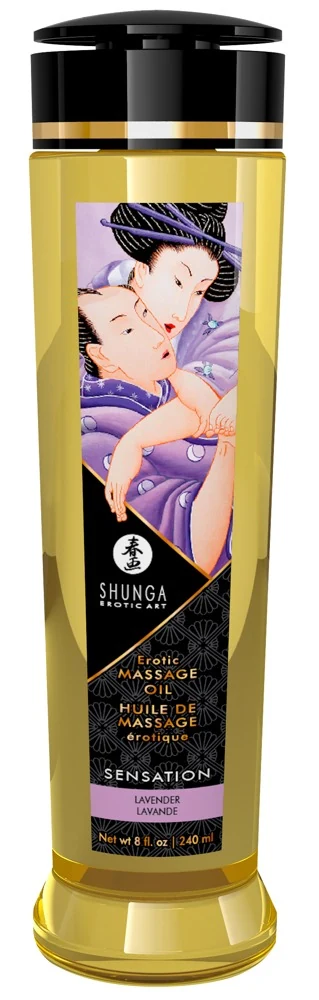 Shunga Sensation erotische massageolie lavendel 240 ml