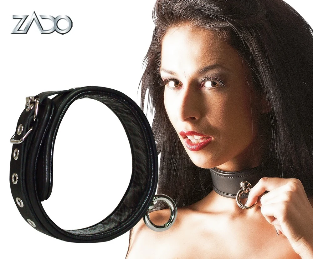 Wild Thing leren halsband met ring