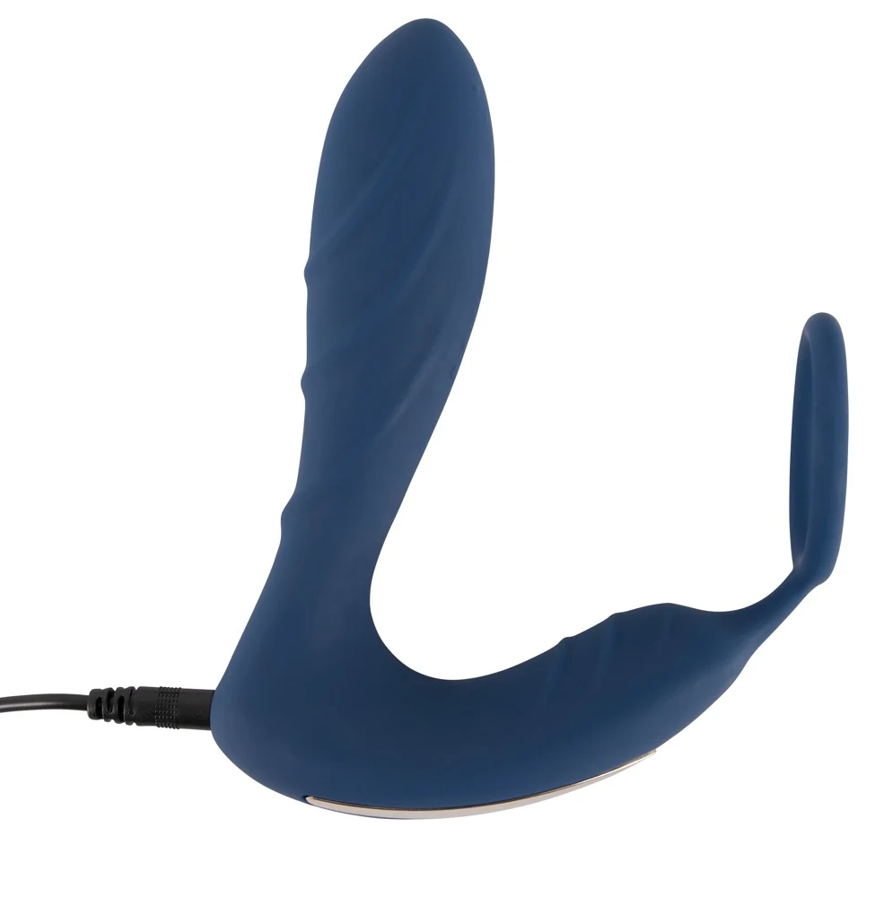 Oplaadbare penisring met perineumstimulator en anaalplug