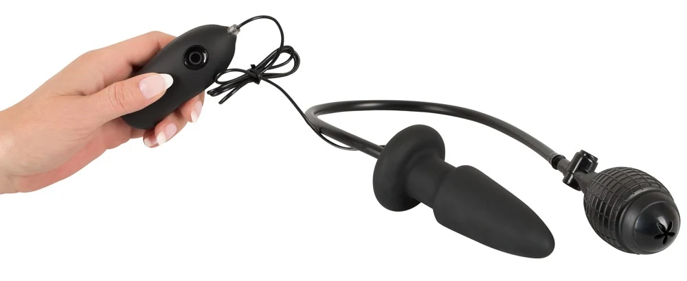 Opblaasbare vibrerende anaalplug met afstandsbediening
