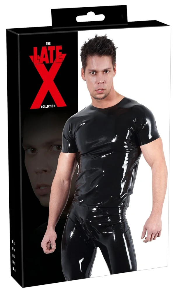 Latex uniseks shirt zwart