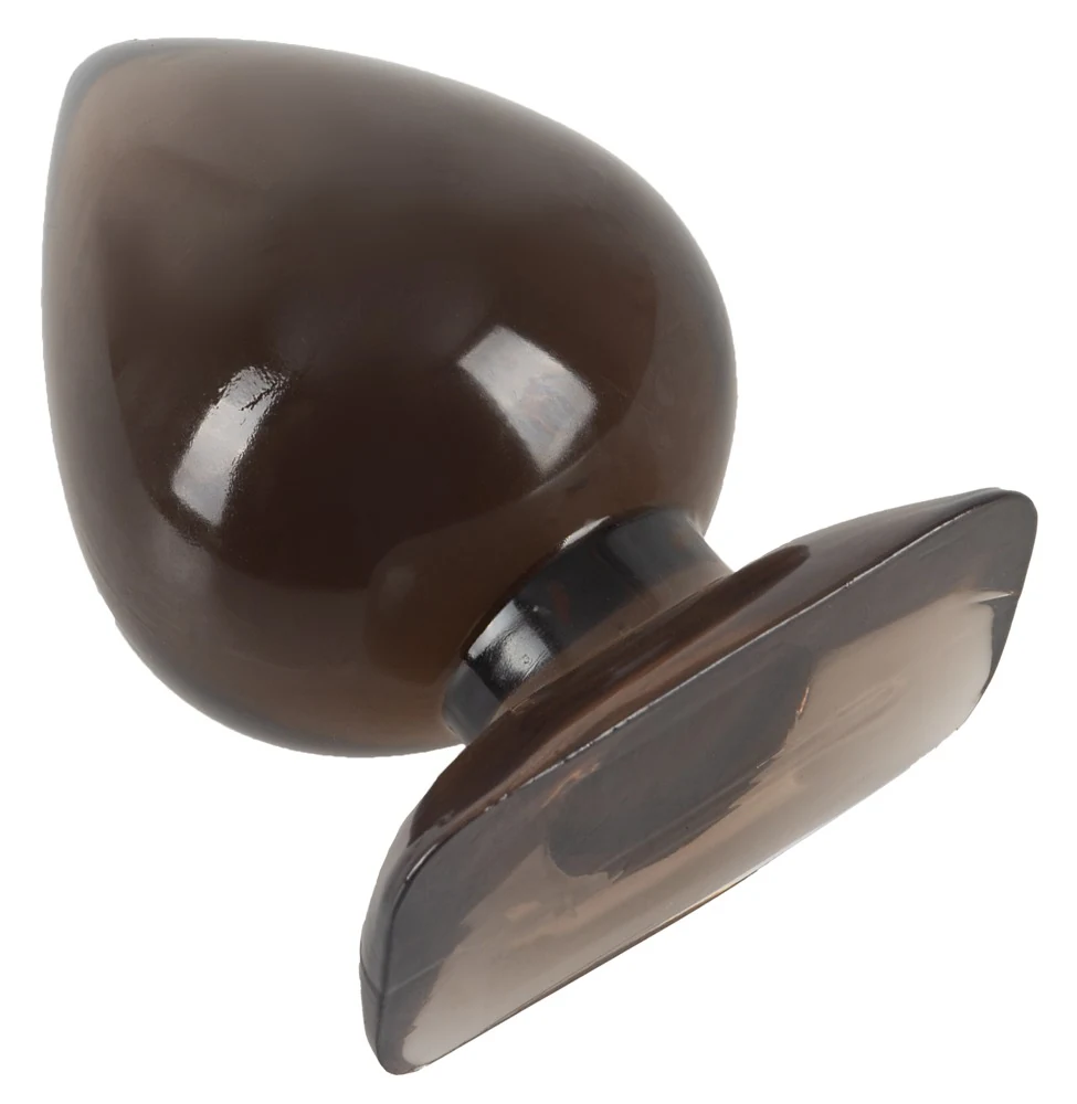 Buttplug zwart transparant 13 cm