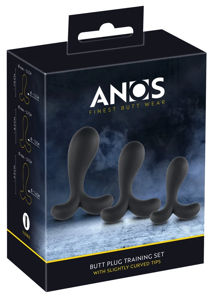 ANOS Butt Plug Trainingsset met 3 siliconen plugs