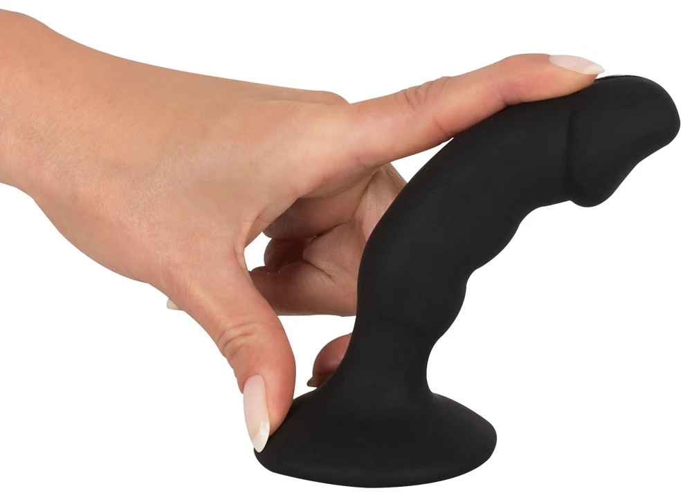 Oplaadbare vibro anaalplug zwart 14 cm