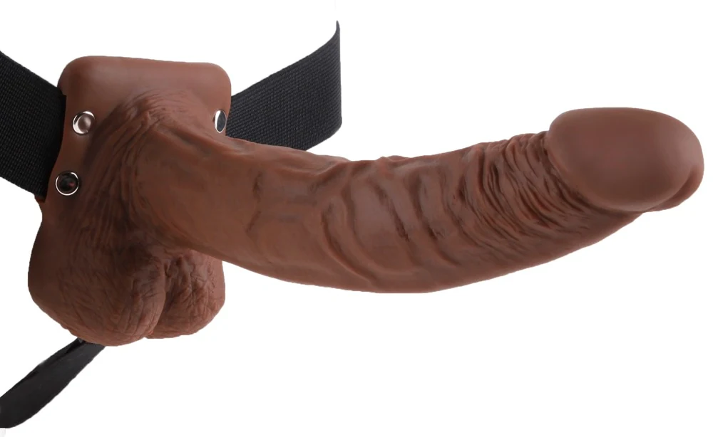 Holle dildo met verstelbare strap-on