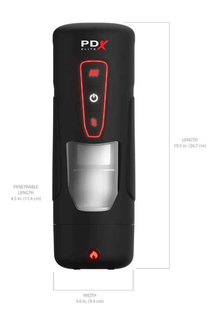 PDX Elite Milk Me Hotter vibrerende verwarmende masturbator