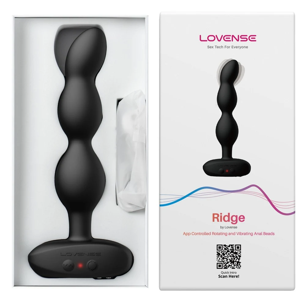 Lovense Ridge anaalvibrator met app en rotatie