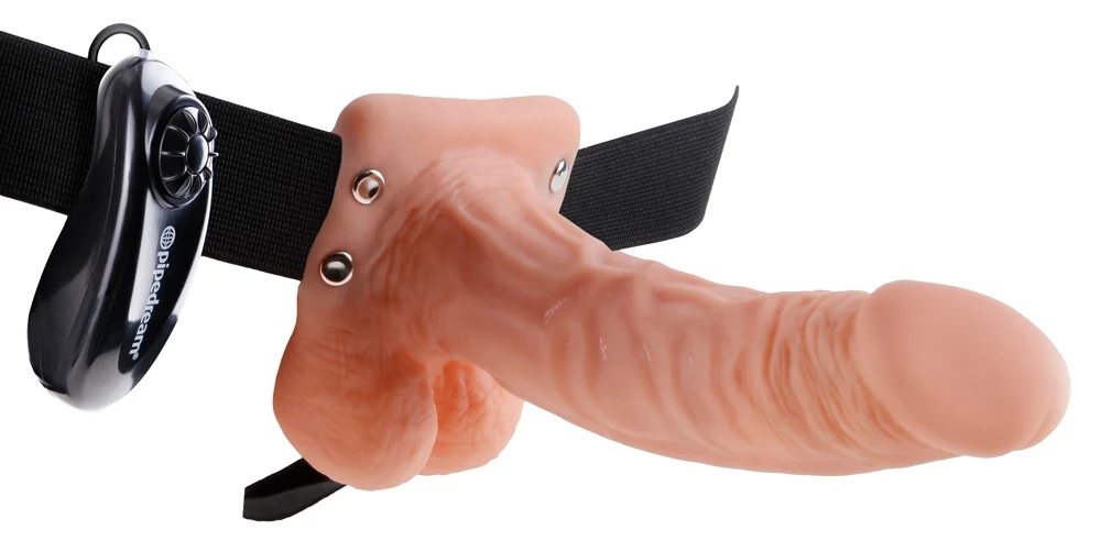 Holle vibrator met elastische strap-on
