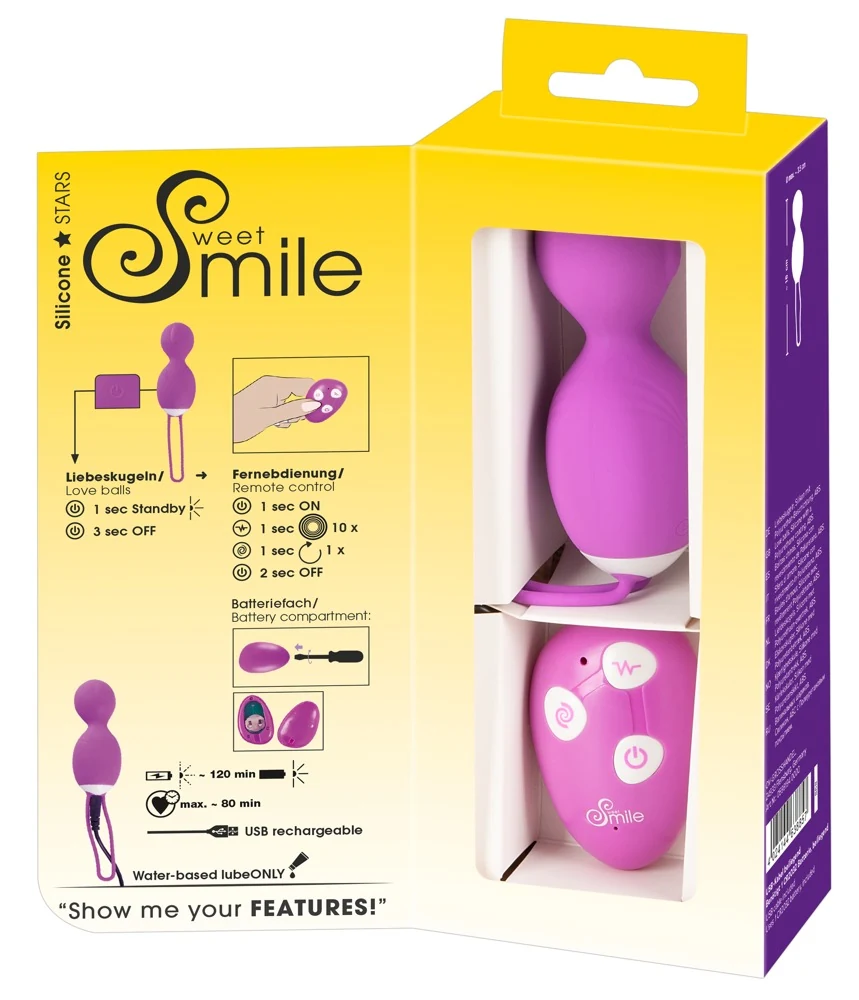 Sweet Smile oplaadbare rotating love ball met afstandsbediening