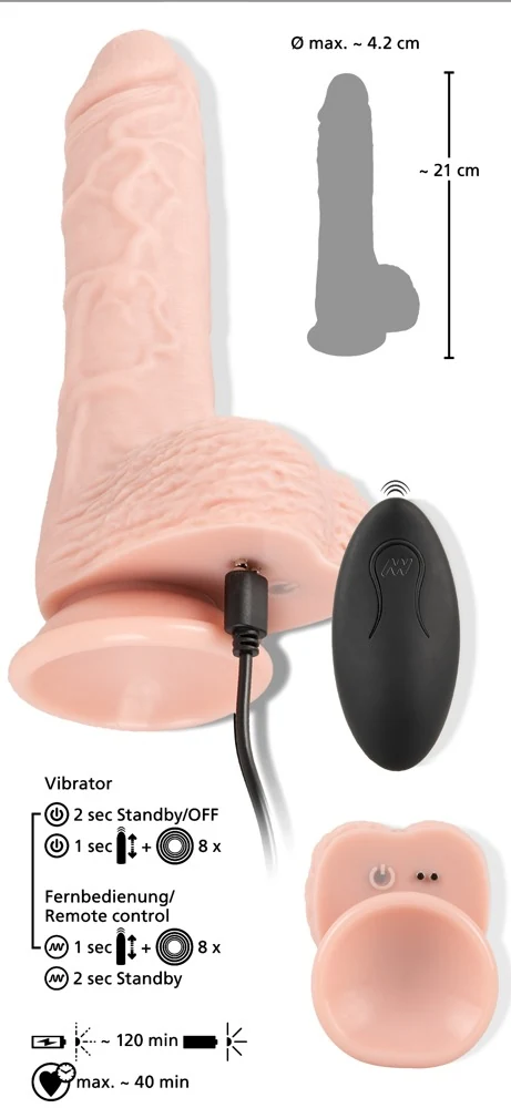 Roterende schok vibrator met afstandsbediening