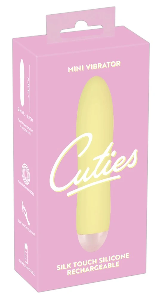 Gele minivibrator oplaadbaar en waterdicht