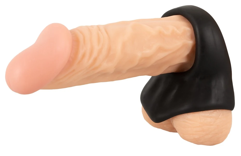 Erecto cock ring met ball stretcher
