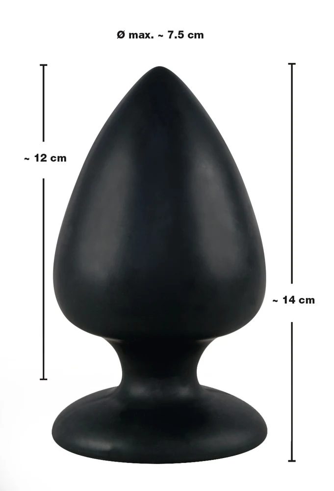Black Velvets Butt Plug Extra zwart siliconen