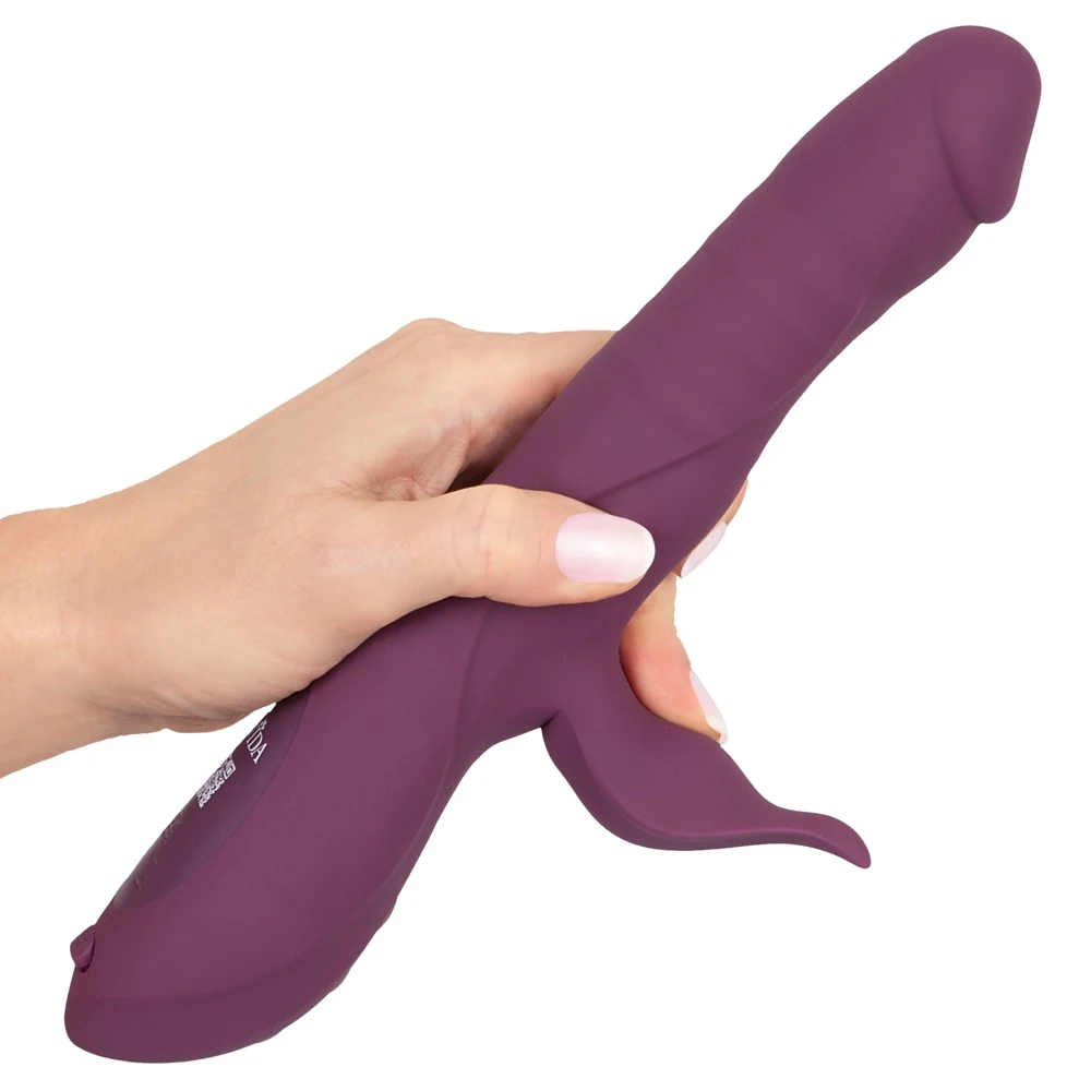 Javida rabbit vibrator met stoten en massagekralen
