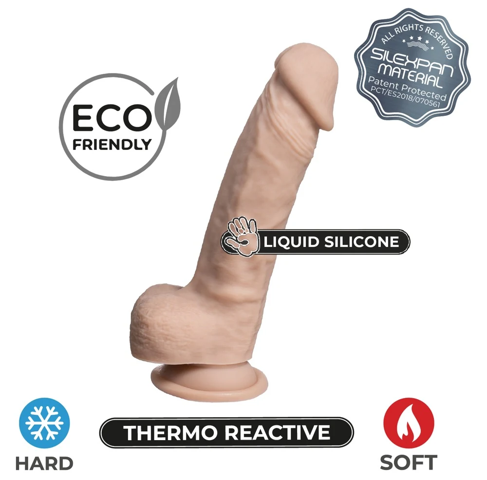 SilexD Real Skin Dildo 17,8 cm met Zuigvoet