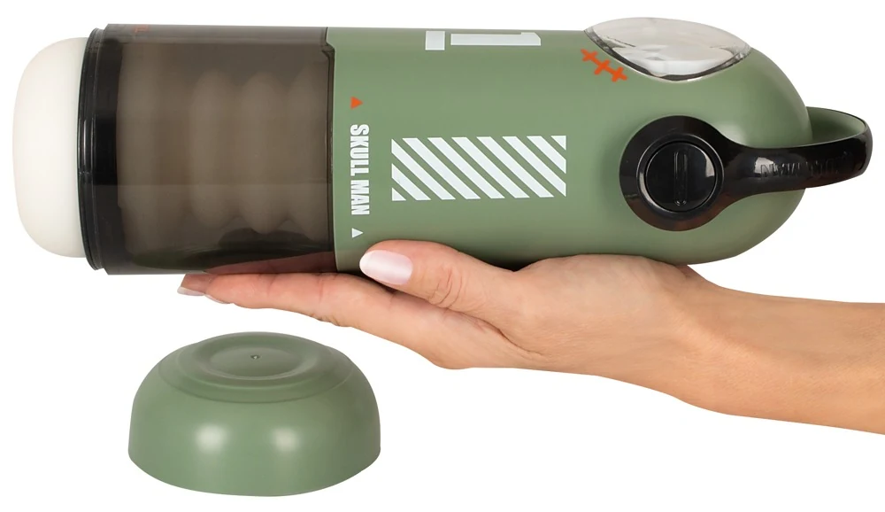 Rebel Skull masturbator met vibratie, warmte en massage