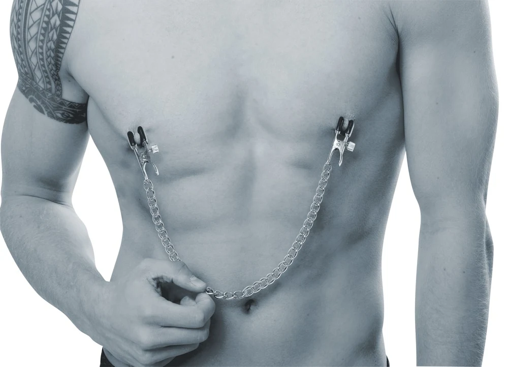 Metalen ketting met verstelbare tepelklemmen