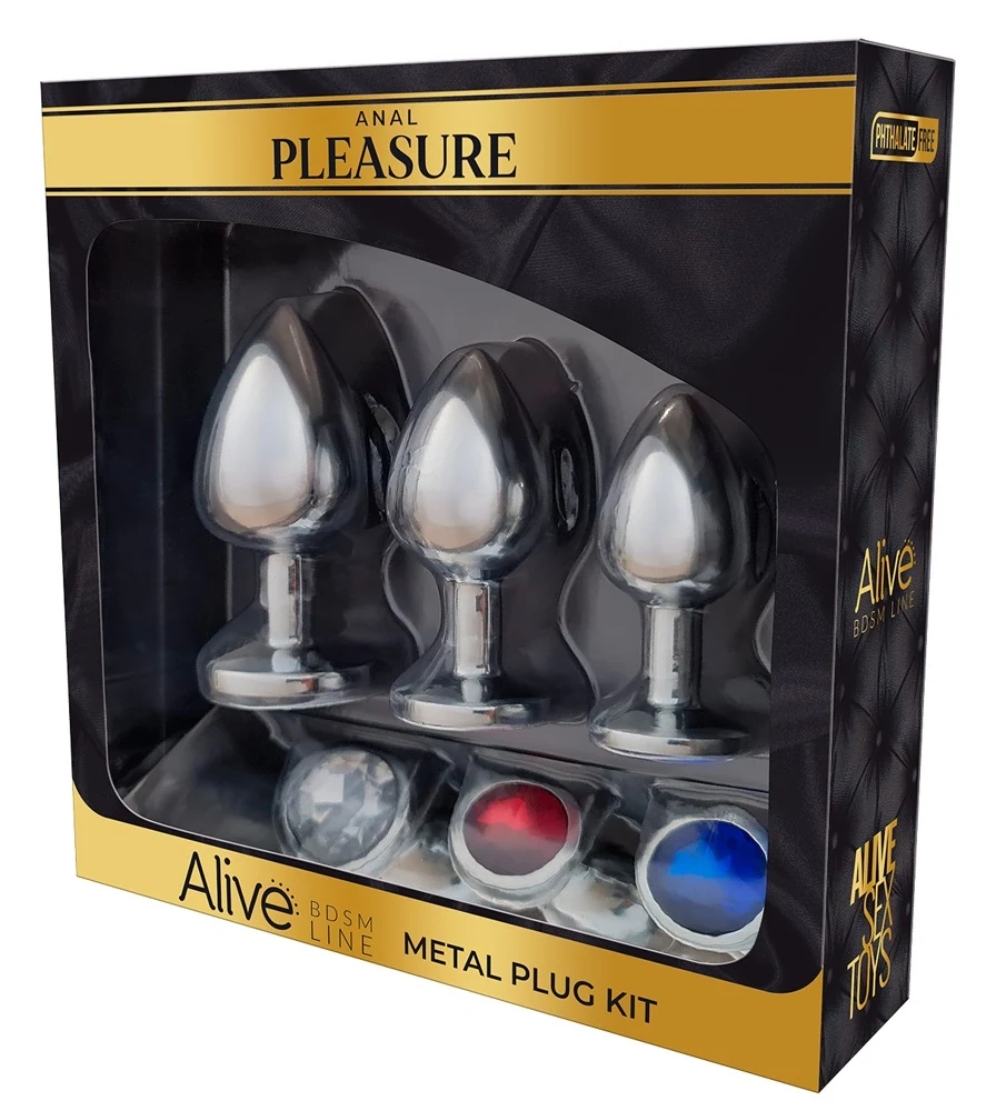 Alive decoratieve metalen plug set 3-delig