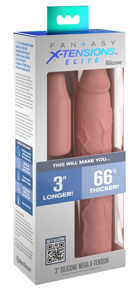 Fantasy X-Tensions Elite Penis Sleeve 3 inch Siliconen