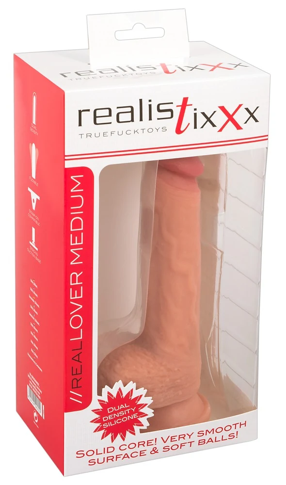 Realistixxx Real Lover Medium dildo met zuigvoet