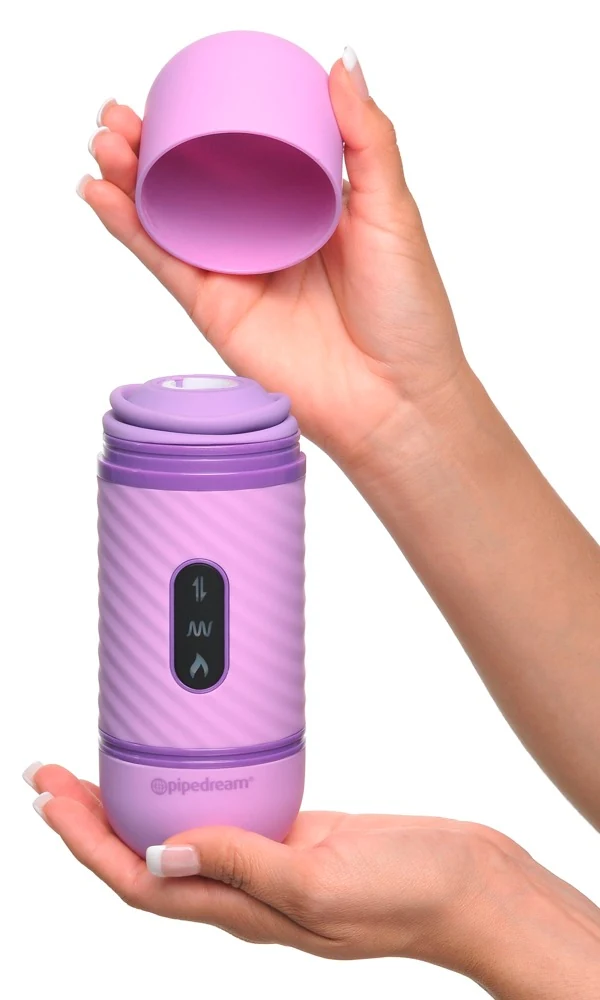 Siliconen vibrator met schok-, warmte- en trilfunctie
