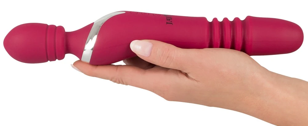 Verwarmende massagestaaf met vibratie en rotatie