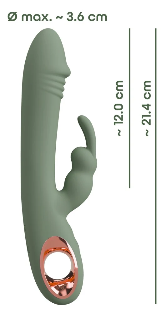 You2Toys Slim Rabbit Olive dubbele vibrator