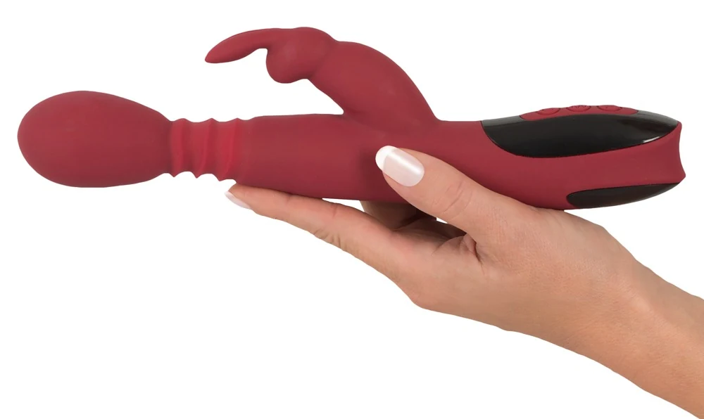 Verwarmbare rabbit vibrator rood