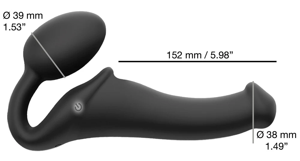 Vibrating Bendable Strap-On met 3 motoren