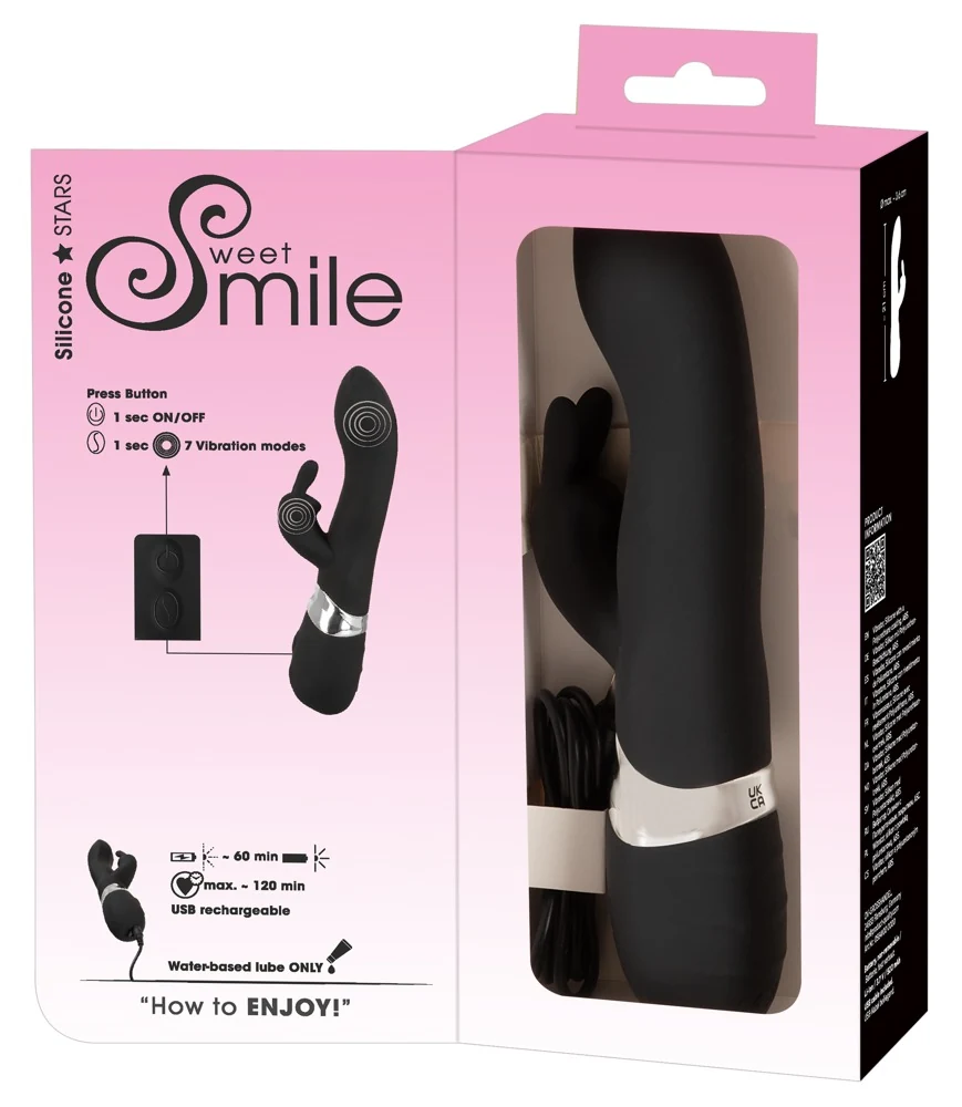 Fluweelzachte rabbit vibrator oplaadbaar