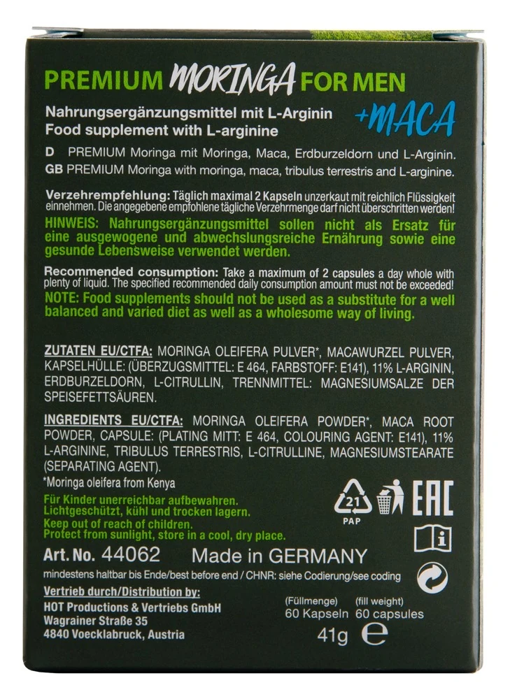 Pure Moringa + Maca Man Power Capsules