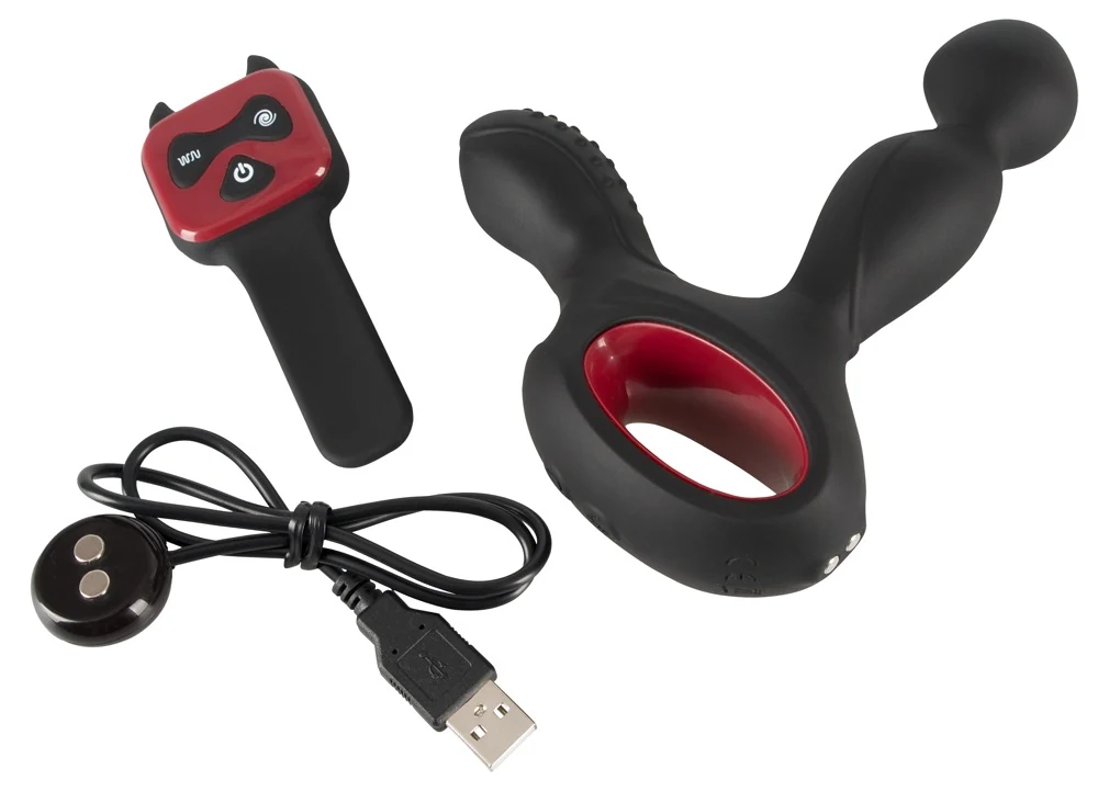 Oplaadbare prostaat vibrator met warmte en afstandsbediening