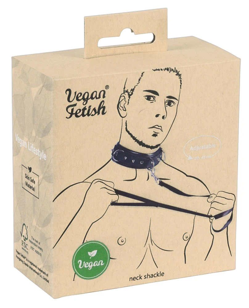 Lederlook nekmanchet met afneembare riem