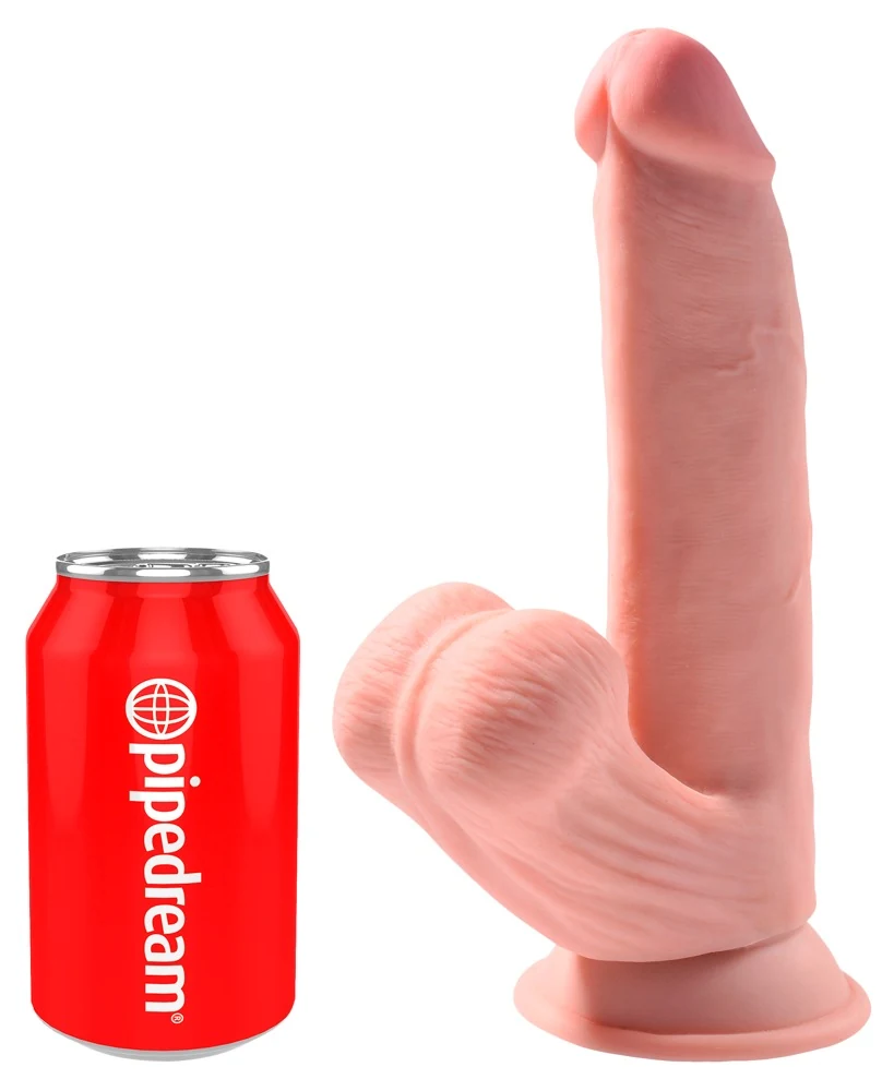 King Cock Plus Triple Density dildo met swingende ballen