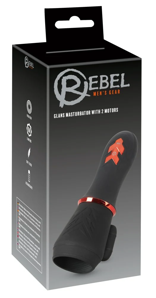 Rebel masturbator met zuigfunctie en vibratie