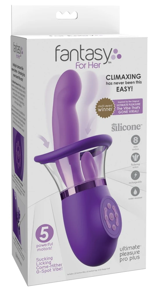 Ultimate Pleasure Pro Plus vibrator met zuigfunctie