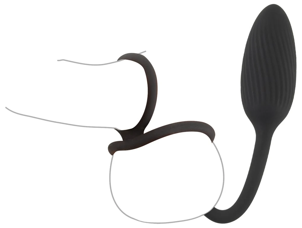 Rebel cockring met afstandsbediening en butt plug