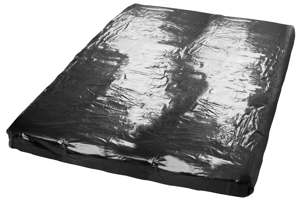 Zwarte vinyl speelmat 200 x 230 cm