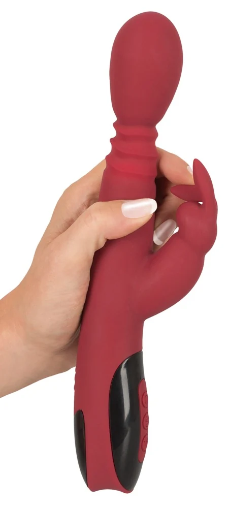 Verwarmbare rabbit vibrator rood