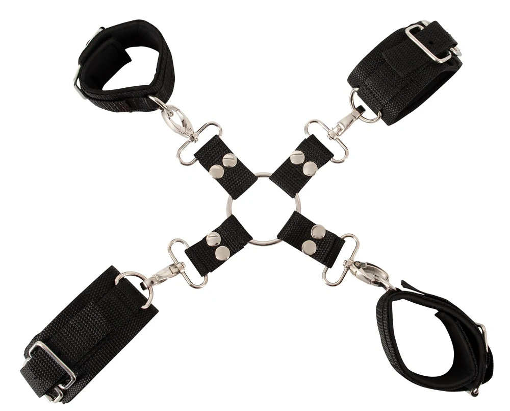 Bondage restraint set met gevoerde boeien