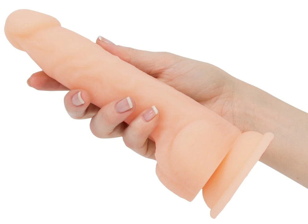 Roterende en vibrerende siliconen dildo met afstandsbediening